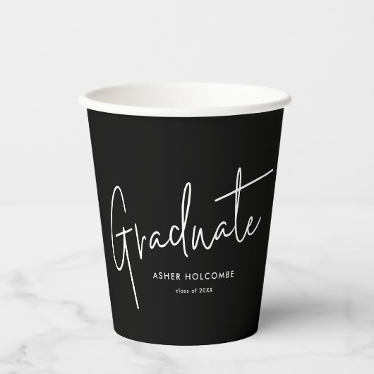 Modern Script Graduate Simple Graduation 紙コップ (正面)