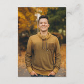 Modern Script Graduate Simple Photo Graduation エンクロージャーカード (裏面)