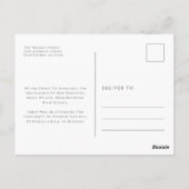 Modern Script Graduate Simple Photo Graduation ポストカード (裏面)