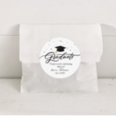 Modern Script Graduation Thank You Sticker ラウンドシール