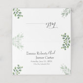 Modern Script Greenery  Place Cards プレイスカード (外部開封)