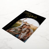 Modern Script Happy Holidays | Add 2 Photo  箔シーズンカード (回転した状態)