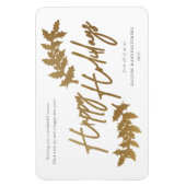 Modern Script Happy Holidays Business Holiday Card マグネット (縦)