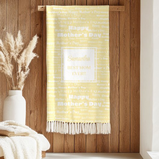 Modern Script Happy Mother’s Day Gift for Her  シェルパブランケット