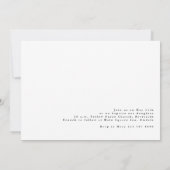 Modern Script Hazy Photo Elegant Baptism 招待状 (裏面)