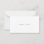 Modern Script Heart Wedding Online RSVP Cards ノートカード (裏面)