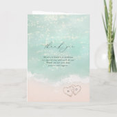 Modern Script Hearts In The Sand Beach Wedding  プログラム (裏面)