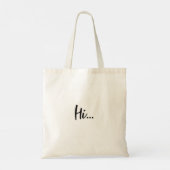 Modern Script | Hello Minimalist Stylish Design トートバッグ (裏面)