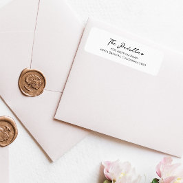 Modern Script Holiday Return Address Sticker ラベル