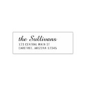 Modern Script Left Aligned Return Address セルフインキングスタンプ (デザイン)