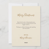 Modern Script Let it Snow Non Photo Christmas シーズンカード (裏面)