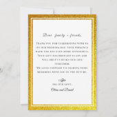 Modern Script Love Heart Wedding Flat Thank You サンキューカード (裏面)
