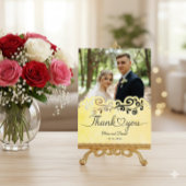 Modern Script Love Heart Wedding Flat Thank You ポストカード