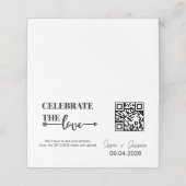 Modern Script Love QR Code Note Card ロイヤリティカード (外部開封)
