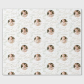 Modern Script Merriest Christmas Family 2 photo ラッピングペーパー (フラット)