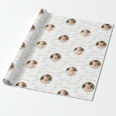 Modern Script Merriest Christmas Family 2 photo ラッピングペーパー (アンロールド)