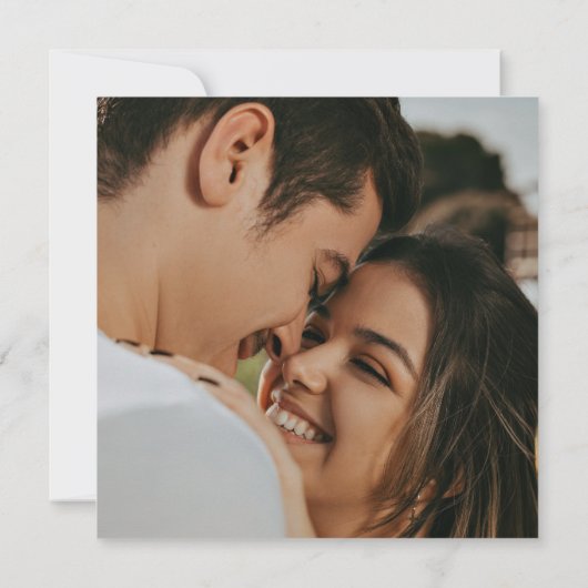 Modern Script Minimal Black & White Wedding Invite (裏面)