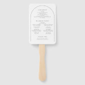 Modern Script Minimal Photo Arch Wedding Programs ハンドファン (裏面)