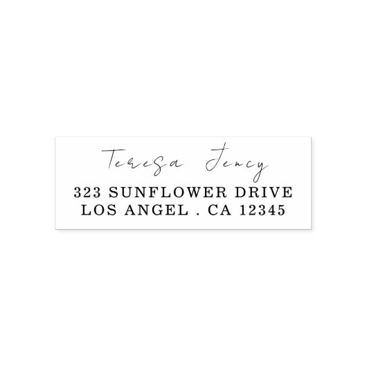 Modern Script | Minimal Stylish Return Address セルフインキングスタンプ (デザイン)