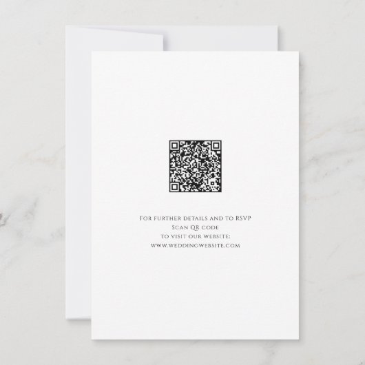 Modern Script Minimalist Arch QR code Details ノートカード (裏面)