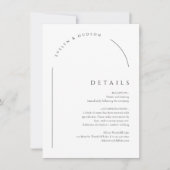 Modern Script Minimalist Arch QR code Details ノートカード (正面)