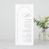 Modern Script Minimalist Arch Wedding メニュー (スタンド正面)