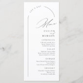 Modern Script Minimalist Arch Wedding メニュー (正面)