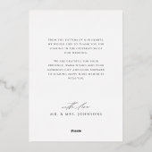 Modern Script Minimalist Photo Arch Thank you 箔シーズンカード (裏面)