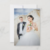 Modern Script Minimalist Photo Arch Wedding 出欠カード (裏面)