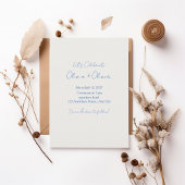 Modern Script Minimalist Wedding Invitation 招待状