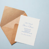 Modern Script Minimalist Wedding Invitation 招待状