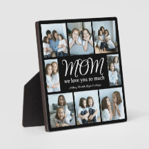 Modern Script Mom We Love You Photo Collage