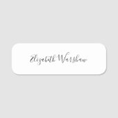 Modern Script Name Business Employees Custom 名札 (正面)