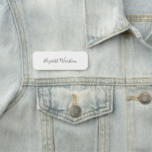 Modern Script Name Business Employees Custom 名札 (インサイチュ)