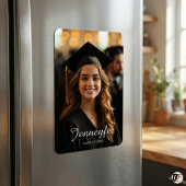 Modern Script Name Class of 2026 Photo Graduation マグネット