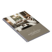 Modern Script Name Custom Photo Interior Designer ノートブック (右側)