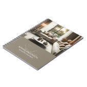Modern Script Name Custom Photo Interior Designer ノートブック (左側)