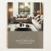Modern Script Name Interior Designer プランナー手帳 (正面)