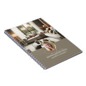 Modern Script Name Photo QR Professional ノートブック (右側)