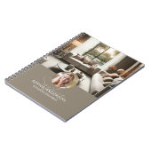 Modern Script Name Photo QR Professional ノートブック (左側)