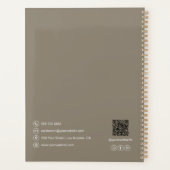 Modern Script Name Photo QR Professional プランナー手帳 (裏面)