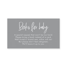 Modern Script Neutral Baby Shower Book Request
