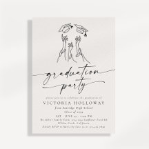 Modern Script Non Photo Graduation Party