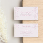 Modern Script Pale Blush Pink Therapist 名刺