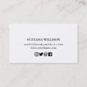 Modern Script Personal Fitness Coach Trainer Photo 名刺 (裏面)