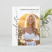 Modern Script Photo Arch Graduation Announcement 案内状 (スタンド正面)