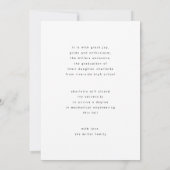 Modern Script Photo Arch Graduation Announcement 案内状 (裏面)