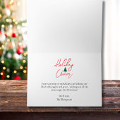 Modern Script Photo Family Christmas Custom カード