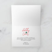 Modern Script Photo Family Christmas Custom カード (内部)