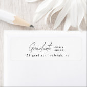 Modern Script Photo Graduate Return Address ラベル (インサイチュ)